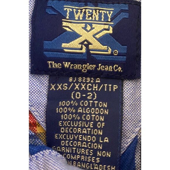 20X Wrangler Plaid Button Long Sleeve Shirt XXS Baby Toddler Boy TwentyX - Picture 4 of 4